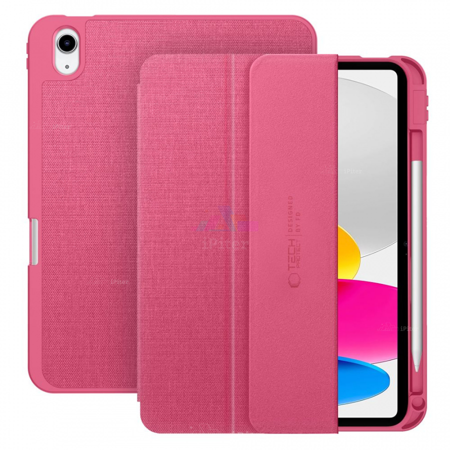 Фото Купить Чехол Tech-Protect SC PEN Canvas для iPad 10/11 (Малиновый) по низкой цене в