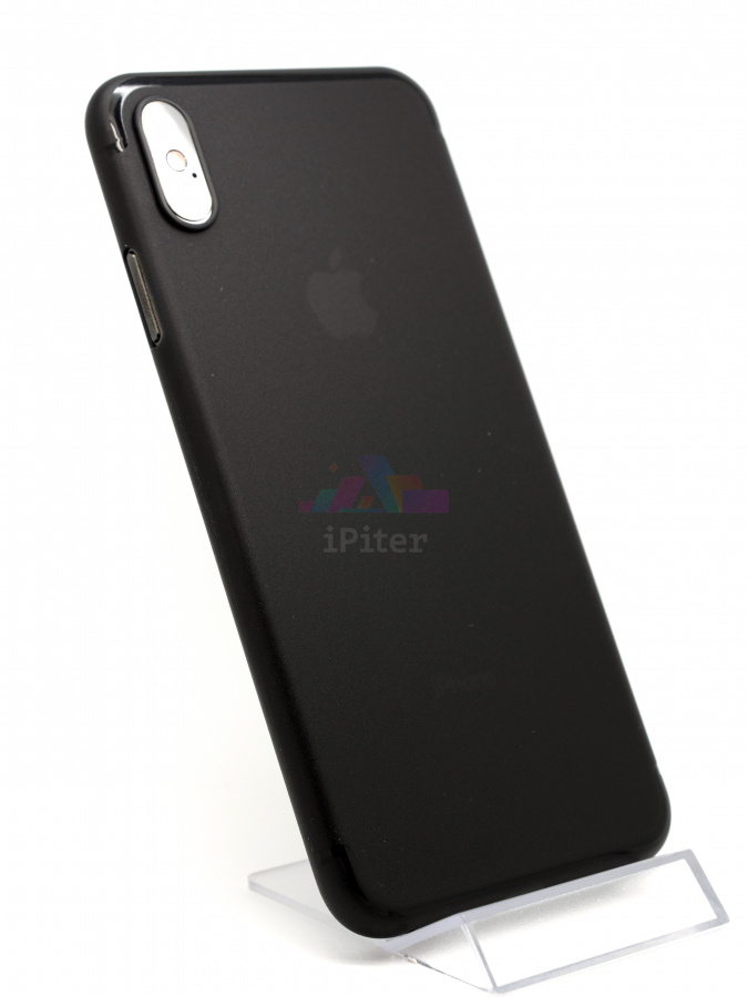 Фото Ультратонкий пластиковый чехол для iPhone XS Max, Чёрный