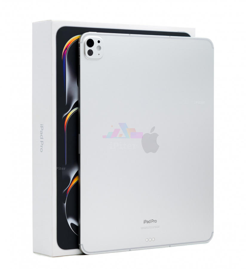 Фото Купить iPad Pro (2024) 13 дюймов Wi-Fi + Cellular 512Gb Silver (Серебристый) Standard glass по низкой цене в