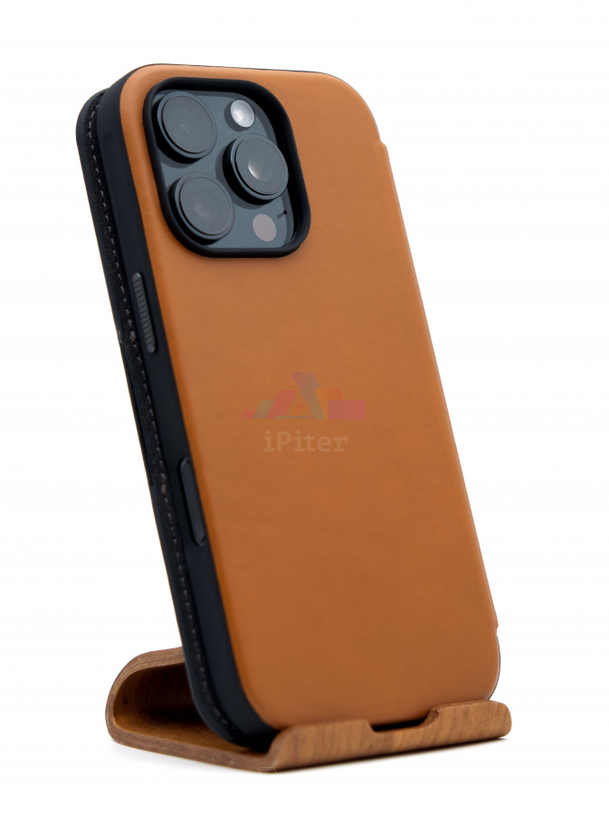 Фото Купить Чехол Nomad Modern Leather Folio для iPhone 16 Pro Коричневый по низкой цене в