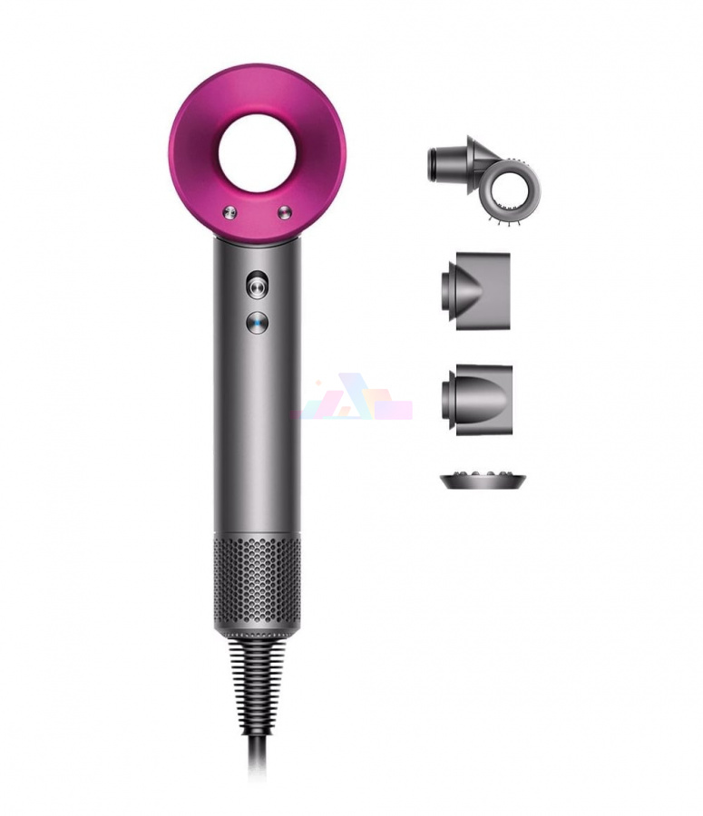 Фото Купить Фен Dyson Supersonic HD15 Iron/Fuchsia (4 насадки) по низкой цене в