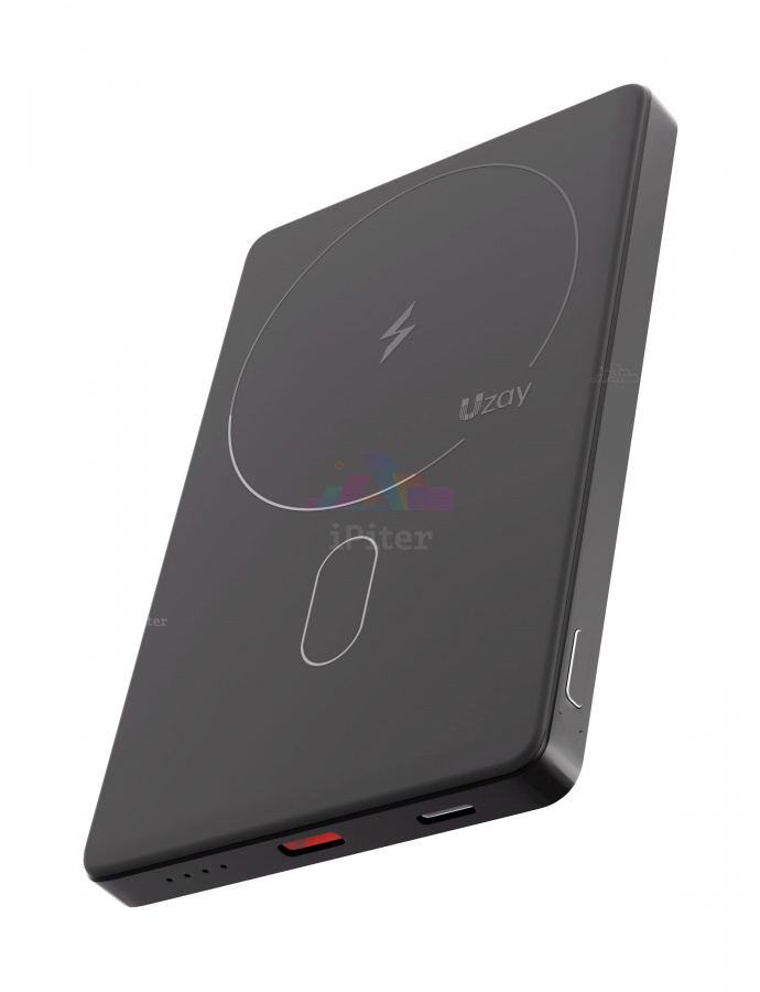 Фото Внешний аккумулятор Uzay Slim Powerbank 5000 mAh (Чёрный), Чёрный