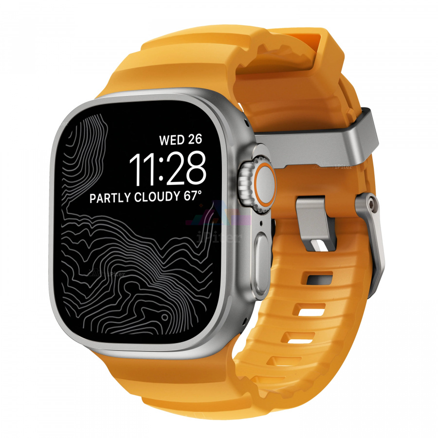 Фото Купить Ремешок Nomad Rocky Point для Apple Watch 45 / 46 / Ultra (Желтый) по низкой цене в