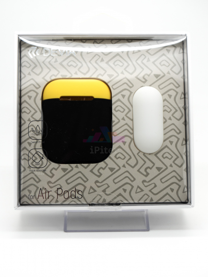 Фото Чехол Devia Naked2 Silicone Case Suit для AirPods 2/1, Чёрный
