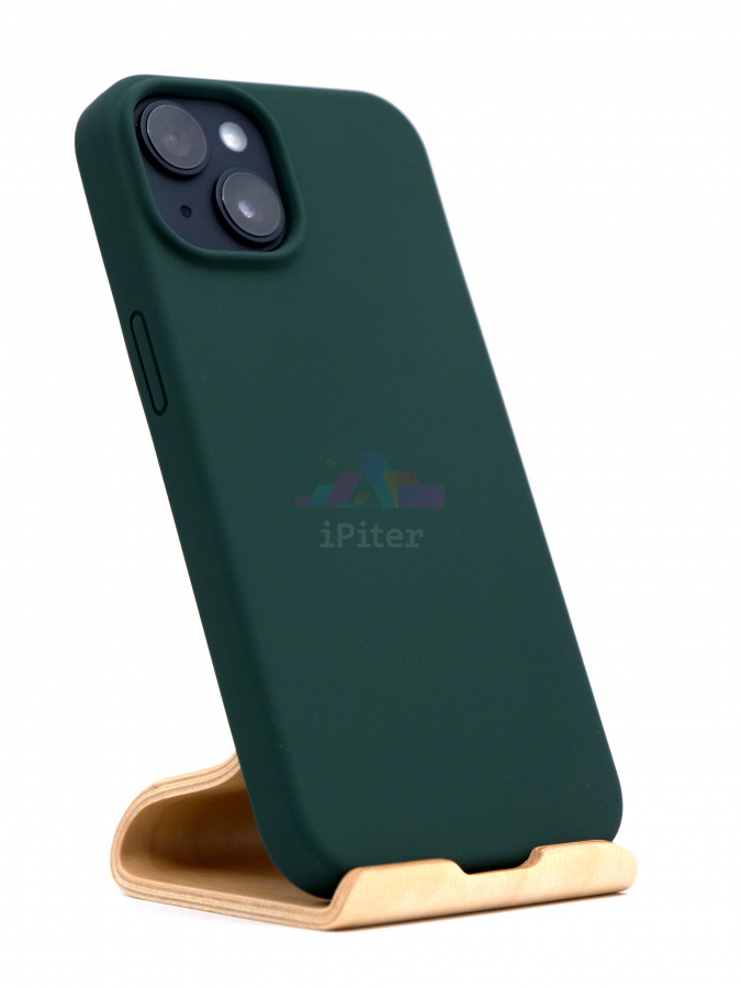 Фото Чехол VLP Silicone case with MagSafe для iPhone 14, Тёмно-зелёный