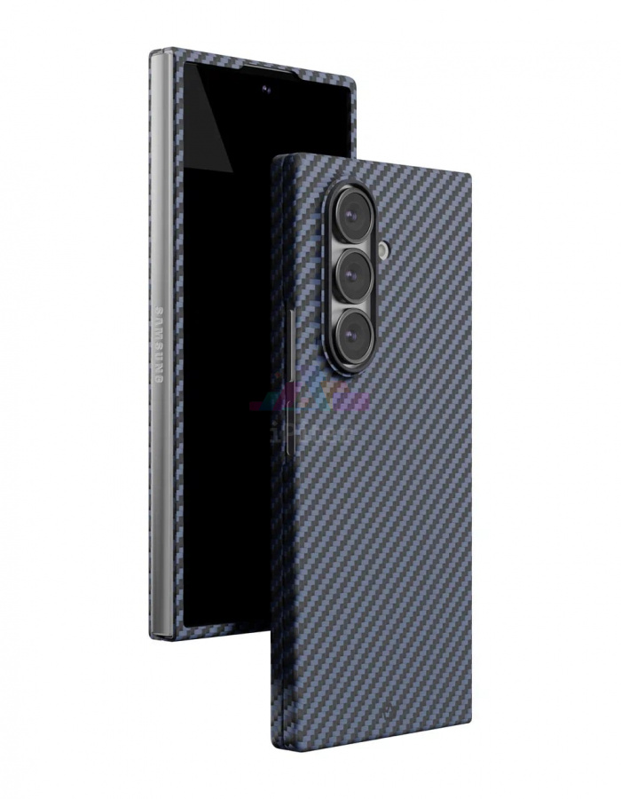 Фото Купить Чехол VLP Kevlar Case для Samsung Galaxy Z Fold 7 (Тёмно-синий) по низкой цене в