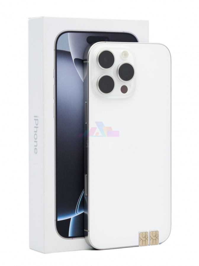 Фото Купить Apple iPhone 16 Pro Max 256Gb <br> White Titanium (Белый титан) Nano-Sim + Nano-Sim по низкой цене в