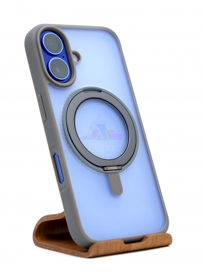 Фото Купить Чехол uBear Clip 360 Mag case для iPhone 16 Серый по низкой цене в