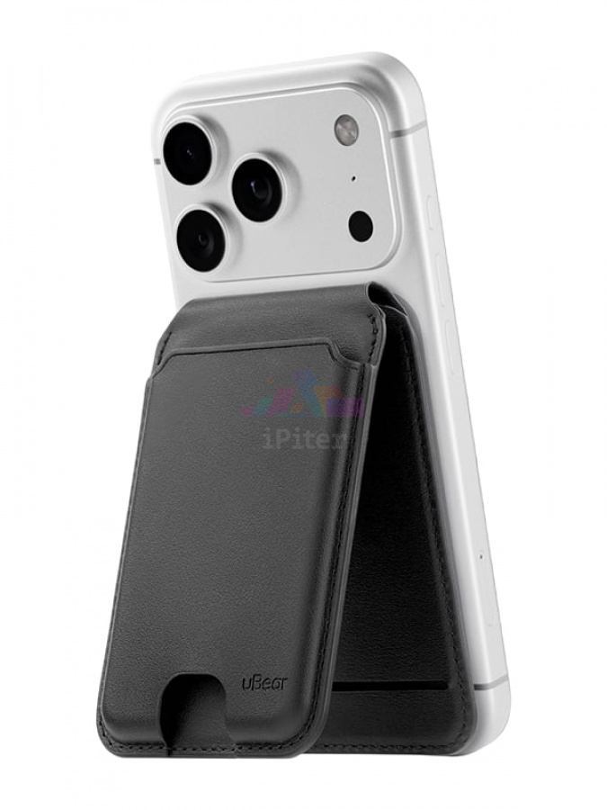 Фото Купить Кардхолдер uBear Fold Geo with MagSafe (Чёрный) по низкой цене в