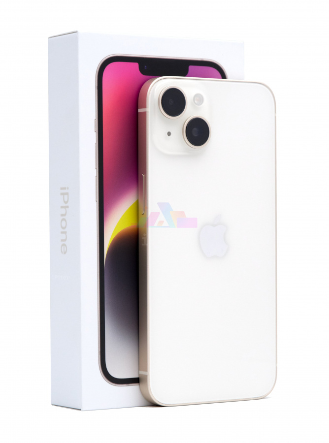 Фото Купить Apple iPhone 14 128Gb <br> Starlight (Сияющая звезда) Nano-sim + eSim по низкой цене в