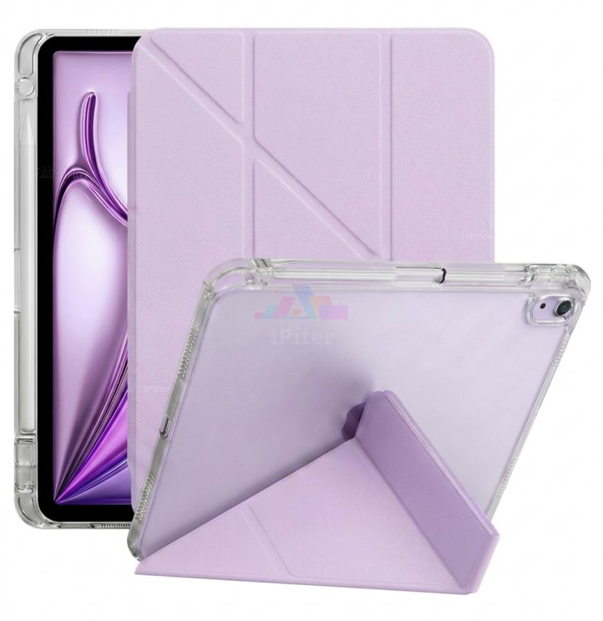 Фото Купить Чехол Selonica Triangle Folio для iPad Air 6/7/8 11'' (Сиреневый) по низкой цене в
