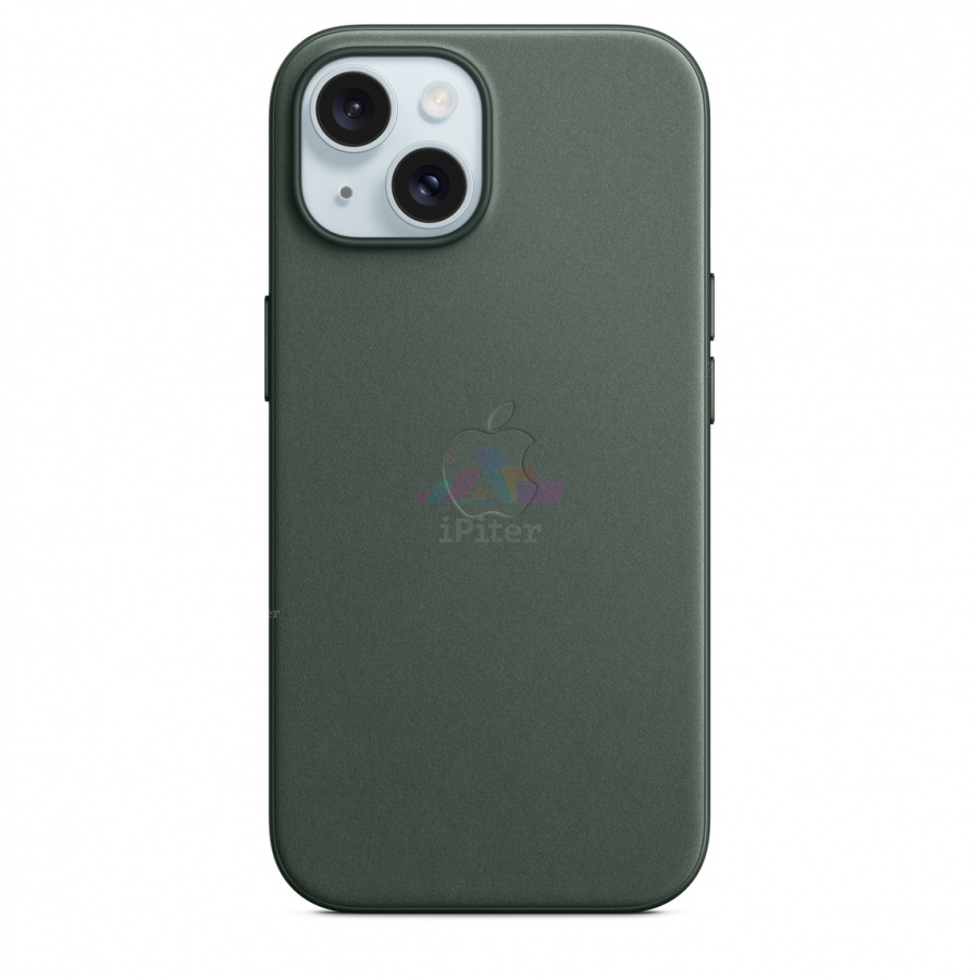 Фото Купить Чехол Apple FineWoven Case with MagSafe для iPhone 15 MT3J3 (Зелёный) по низкой цене в
