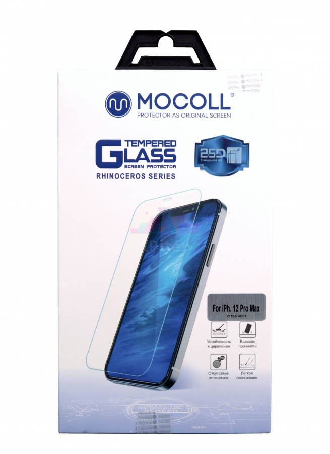 Фото Купить Защитное 3D стекло Mocoll для iPhone 12 Pro Max по низкой цене в