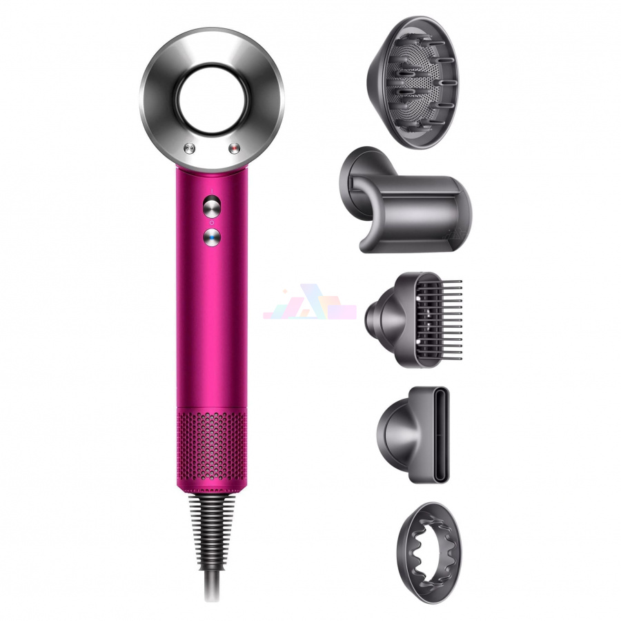 Фото Купить Фен Dyson Supersonic HD07 Fuchsia/Nickel (5 насадок) по низкой цене в