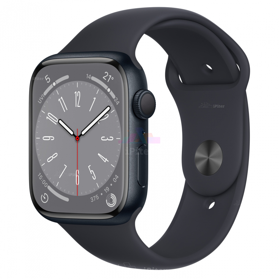 Фото Купить Apple Watch Series 8 (MNUL3) <br>45 мм Корпус из алюминия «Midnight» Спортивный ремешок M/L по низкой цене в
