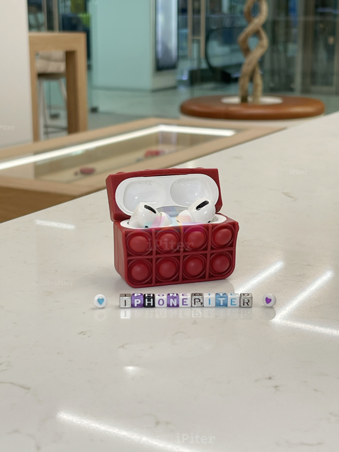 Фото Чехол POP IT для AirPods Pro (Красный), Красный