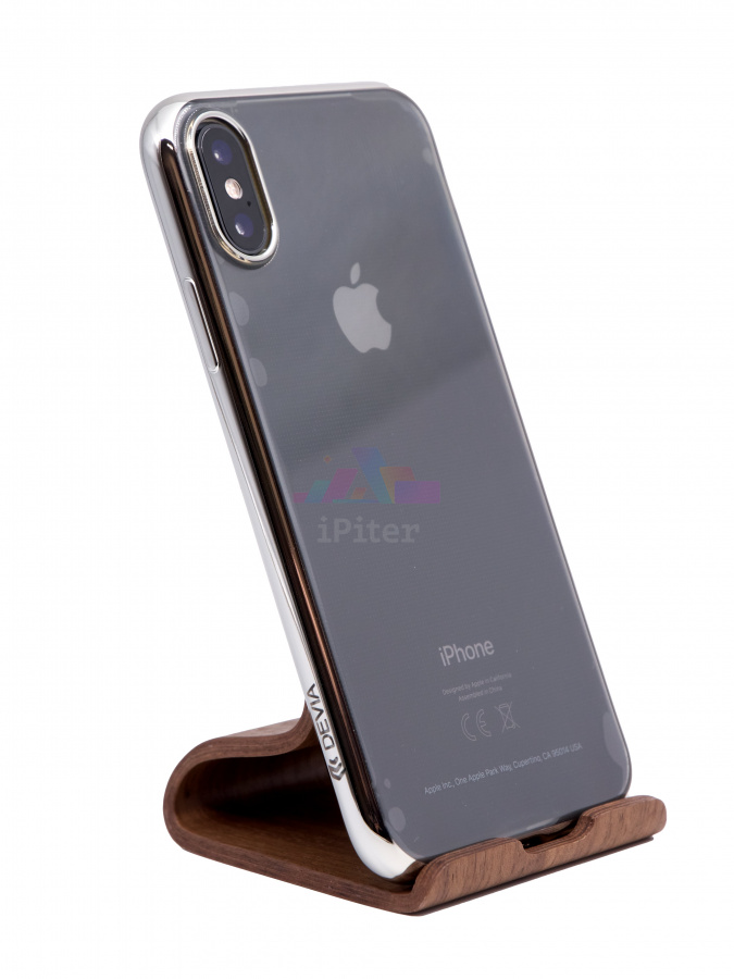 Фото Чехол DEVIA Glitter Soft Case для iPhone XS / X, Прозрачный