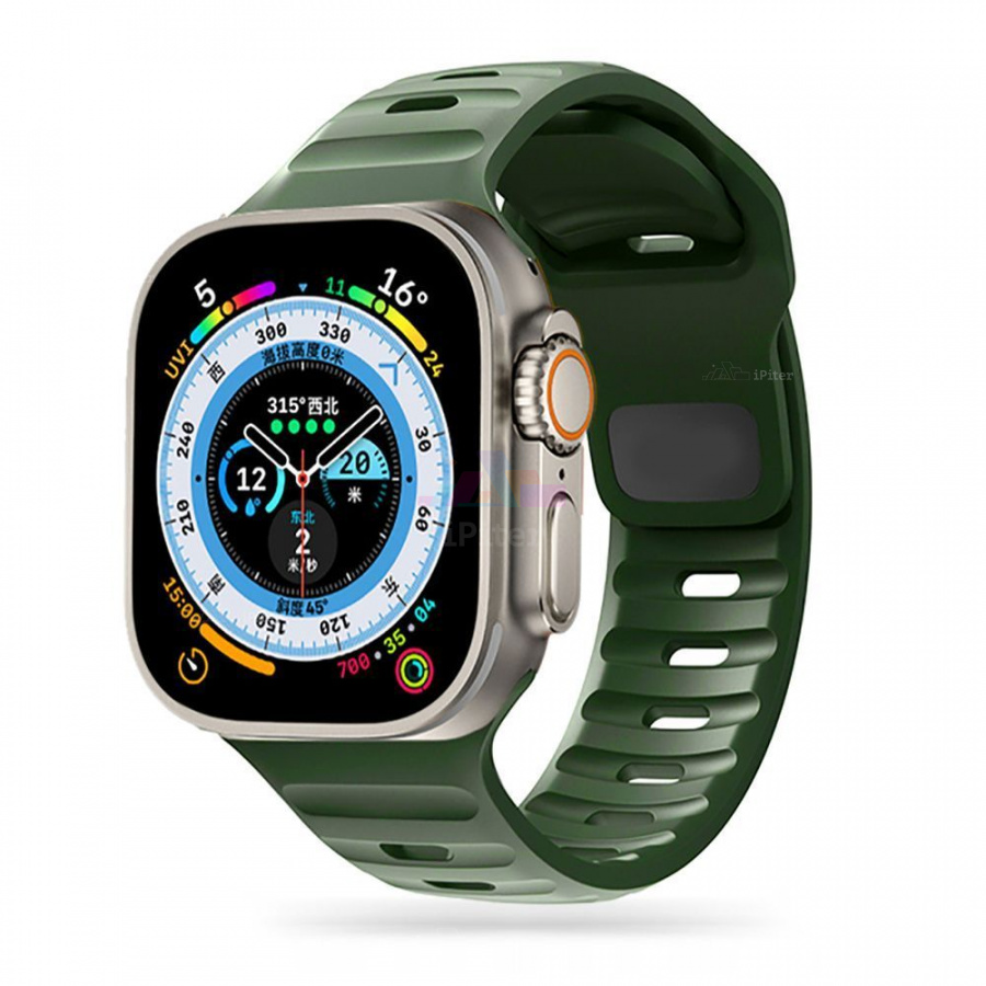 Фото Купить Ремешок Tech-Protect Iconband Line для Apple Watch 38 / 40 / 41 / 42 мм (Тёмно-зелёный) по низкой цене в