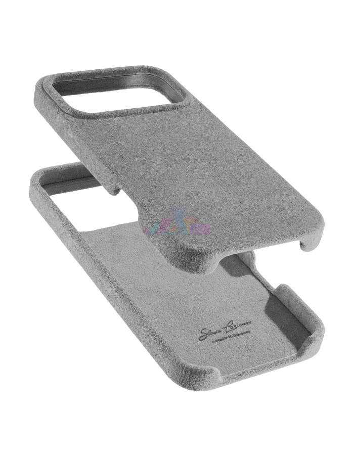 Фото Купить Чехол Slava Larionov Alcantara case для iPhone 17 Pro Max (Gray) по низкой цене в