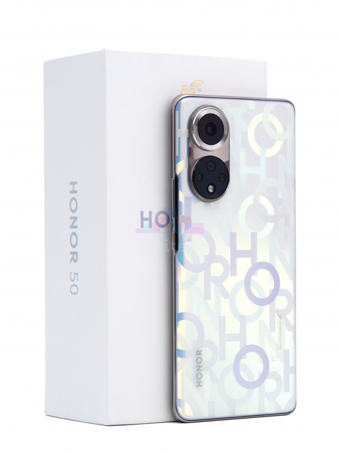 Фото Купить Смартфон Honor 50 6Gb/128Gb (Перламутровый) Nano-Sim + Nano-Sim по низкой цене в