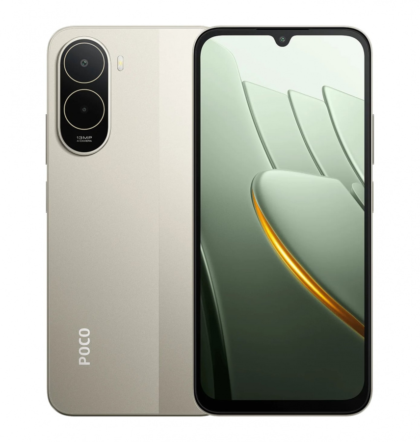Фото Купить Смартфон Xiaomi Poco C81 Pro 4Gb/128Gb (Gold) Nano-Sim + Nano-Sim по низкой цене в