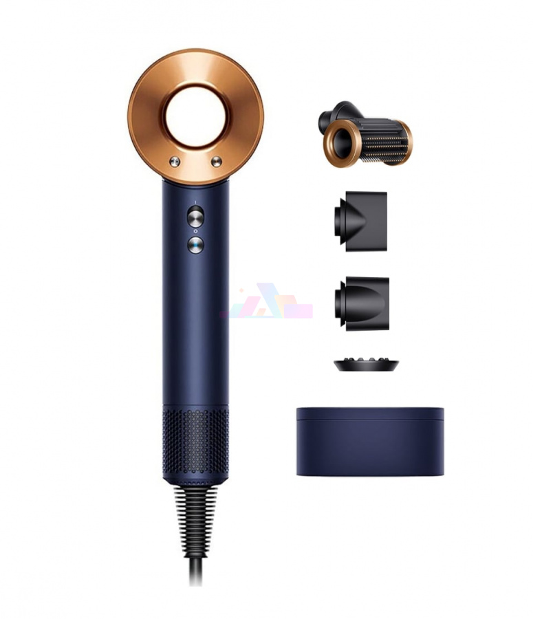 Фото Купить Фен Dyson Supersonic HD15 Blue/Copper (4 насадки) по низкой цене в