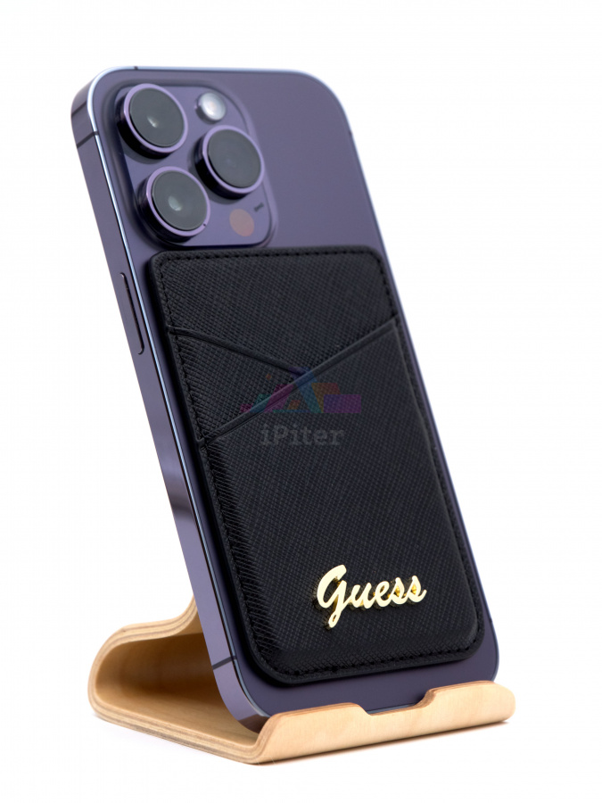 Фото Купить Кардхолдер Guess Wallet Cardslot MagSafe (Чёрный) по низкой цене в
