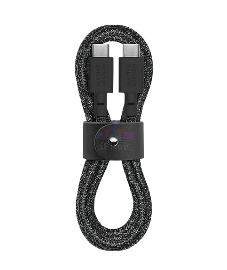 Фото Кабель Native Union Belt USB-C to USB-C 1.2м (Чёрный), Чёрный