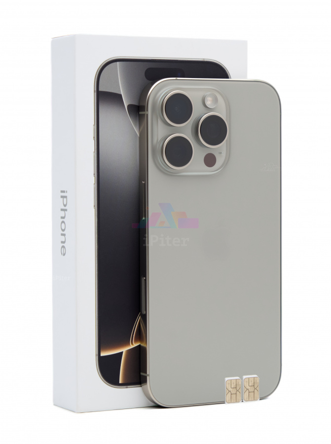 Фото Купить Apple iPhone 16 Pro 128Gb <br> Natural Titanium (Природный титан) Nano-Sim + Nano-Sim по низкой цене в
