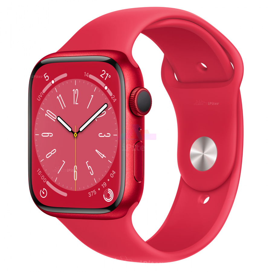 Фото Купить Apple Watch Series 8 (MNP43) <br>45 мм Корпус из алюминия «Red» Спортивный ремешок S/M/L по низкой цене в