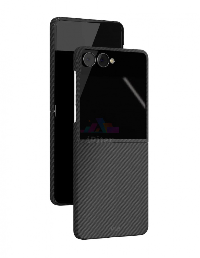 Фото Купить Чехол VLP Kevlar Case для Samsung Galaxy Z Flip 8 (Чёрный) по низкой цене в