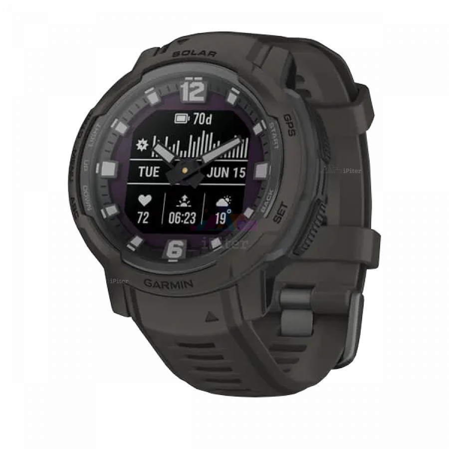 Фото Купить Умные часы Garmin Instinct Crossover Solar Graphite (010-02730-11) по низкой цене в