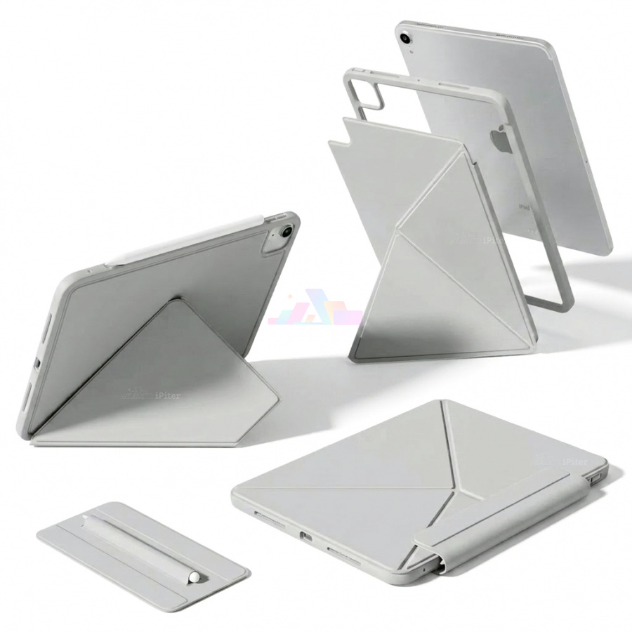 Фото Купить Чехол Selonica Triple Folio для iPad 10/11 (Серый) по низкой цене в