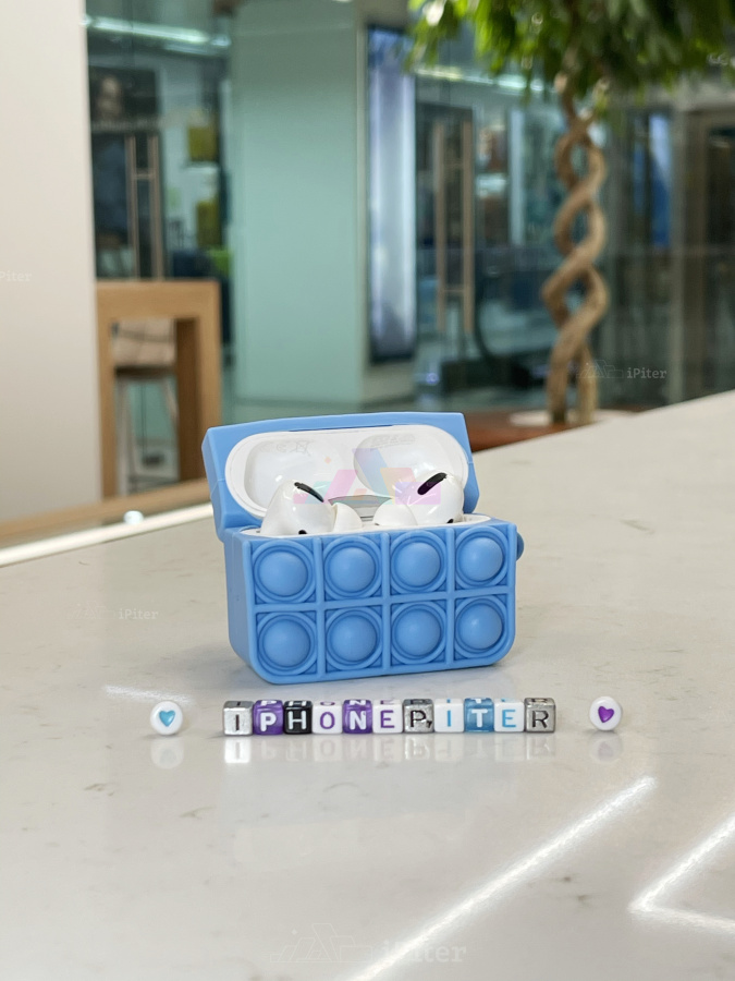 Фото Чехол POP IT для AirPods Pro (Голубой), Голубой