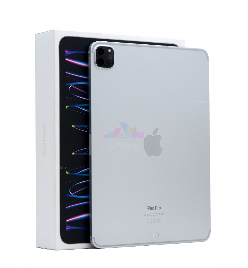 Фото Купить iPad Pro (2022) 11 дюймов Wi-Fi + Cellular 128Gb Silver (Серебристый) по низкой цене в