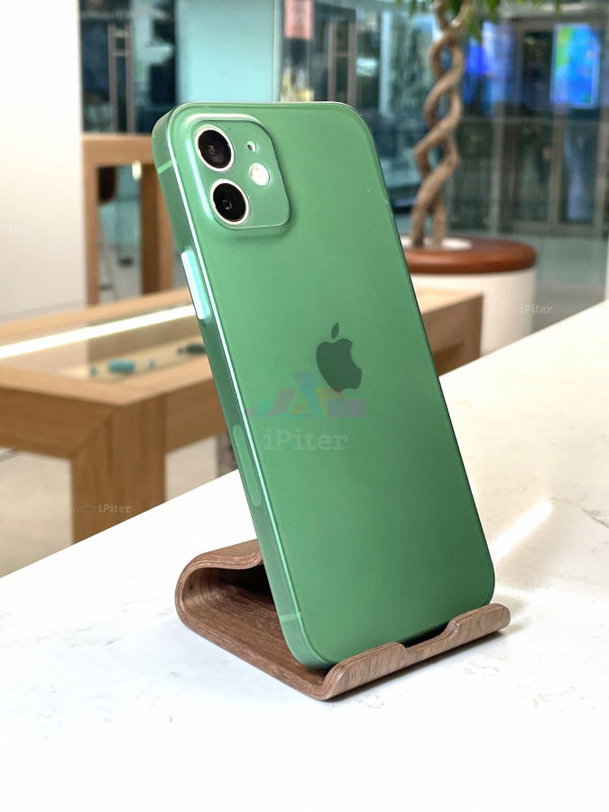 Фото Ультратонкий пластиковый чехол для iPhone 12, Зелёный