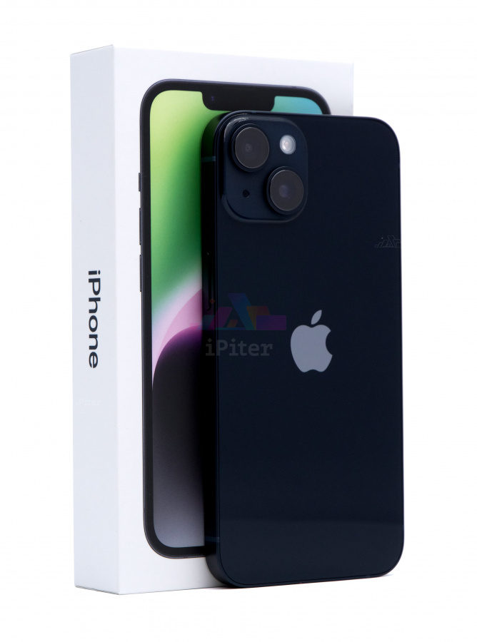 Фото Купить Apple iPhone 14 128Gb <br> Midnight (Тёмная ночь) eSim + eSim по низкой цене в