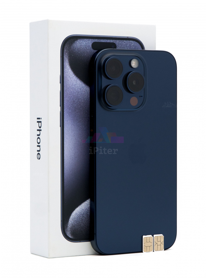 Фото Купить Apple iPhone 15 Pro 256Gb <br> Blue Titanium (Синий титан) Nano-Sim + Nano-Sim по низкой цене в