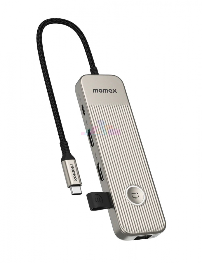 Фото Купить Многопортовый адаптер Momax 1-Link USB-C Hub 9-in-1 (Titanium) по низкой цене в