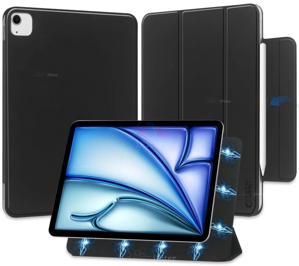 Фото Купить Чехол Tech-Protect Smartcase Magnetic для iPad Air 6/7/8 13'' (Чёрный) по низкой цене в