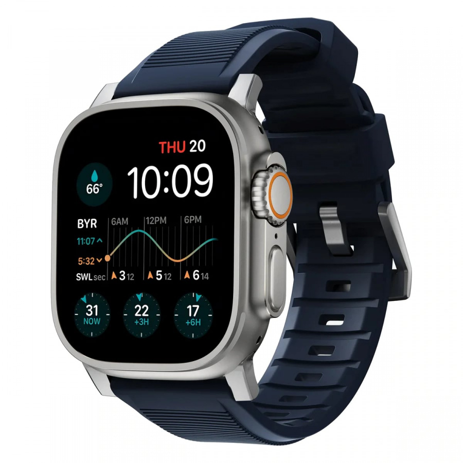 Фото Купить Ремешок Nomad Rugged для Apple Watch 45 / 46 / Ultra (Синий) по низкой цене в