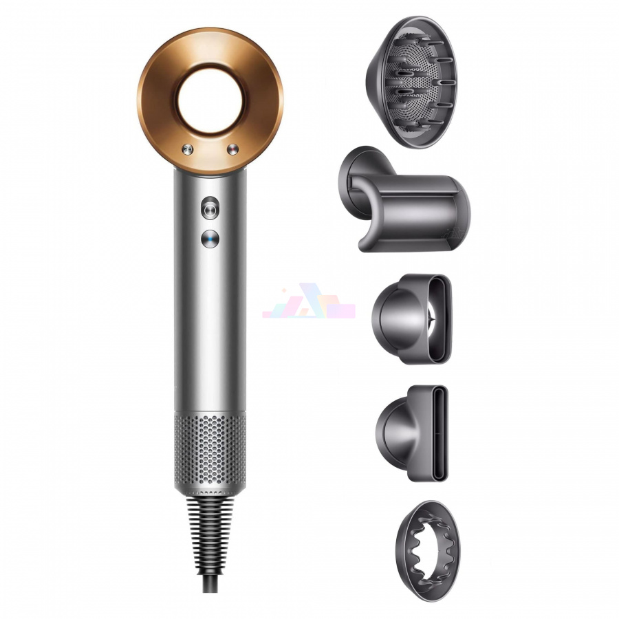 Фото Купить Фен Dyson Supersonic HD08 Nickel/Copper (5 насадок) по низкой цене в