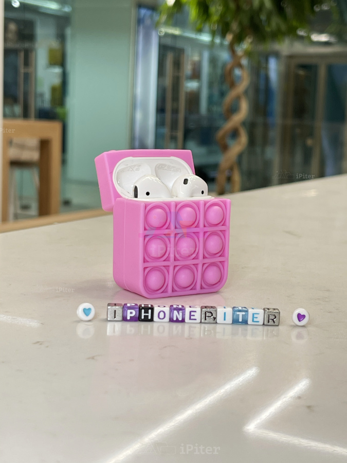 Фото Чехол POP IT для AirPods 2 (Розовый), Розовый