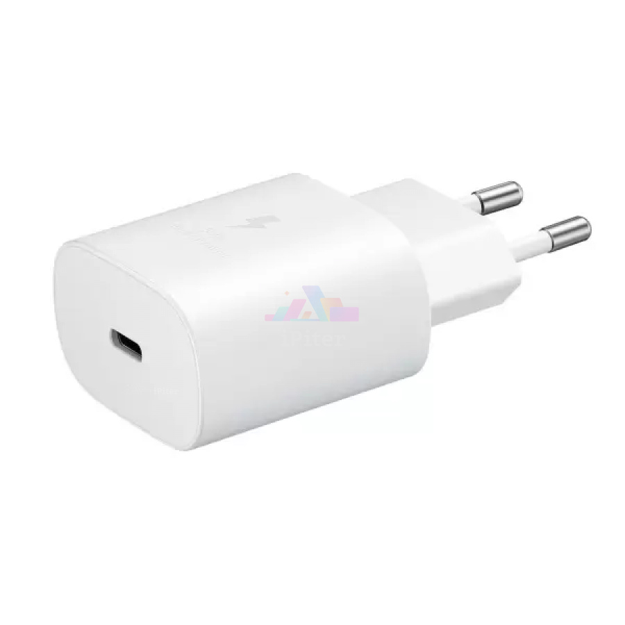 Фото Купить Сетевое зарядное устройство Samsung 25W PD Adapter USB-C (Белый) по низкой цене в