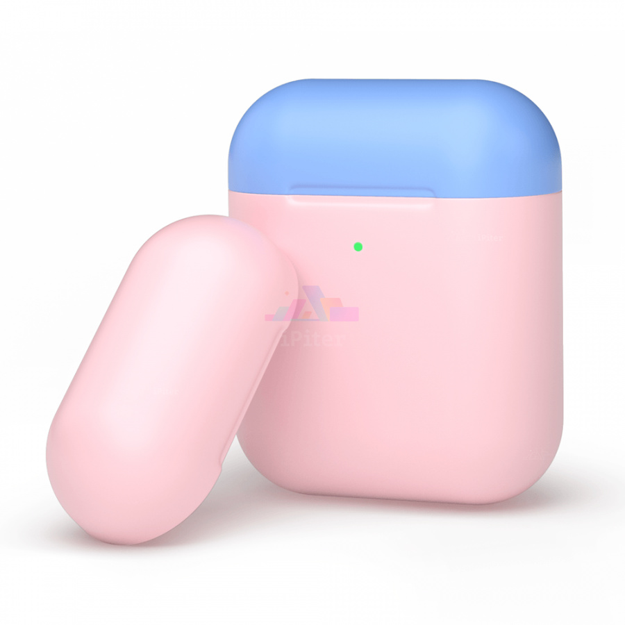 Фото Чехол для AirPods 2/1, двухцветный, Розовый