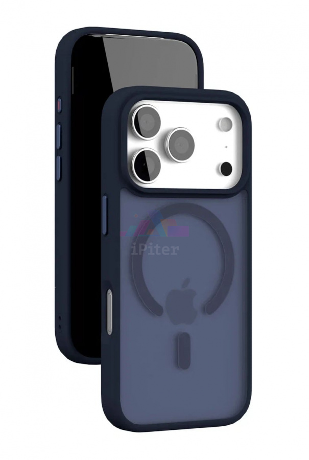 Фото Купить Чехол VLP lite Bloom case MagSafe для iPhone 17 Pro (Тёмно-синий) по низкой цене в
