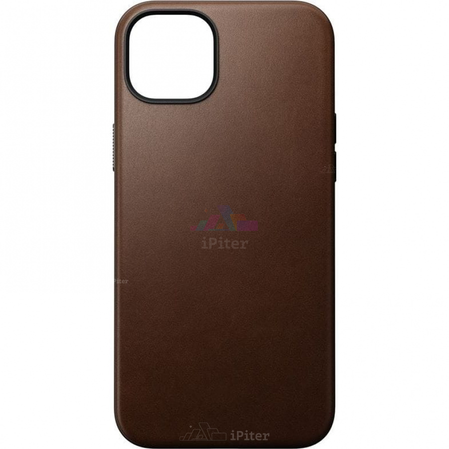 Фото Купить Чехол Nomad Modern Leather case для iPhone 15 Plus Коричневый по низкой цене в