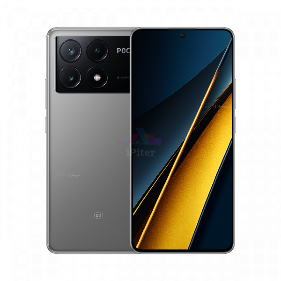 Фото Купить Смартфон Xiaomi Poco X6 Pro 5G 8Gb/256Gb (Gray) Nano-Sim + Nano-Sim по низкой цене в