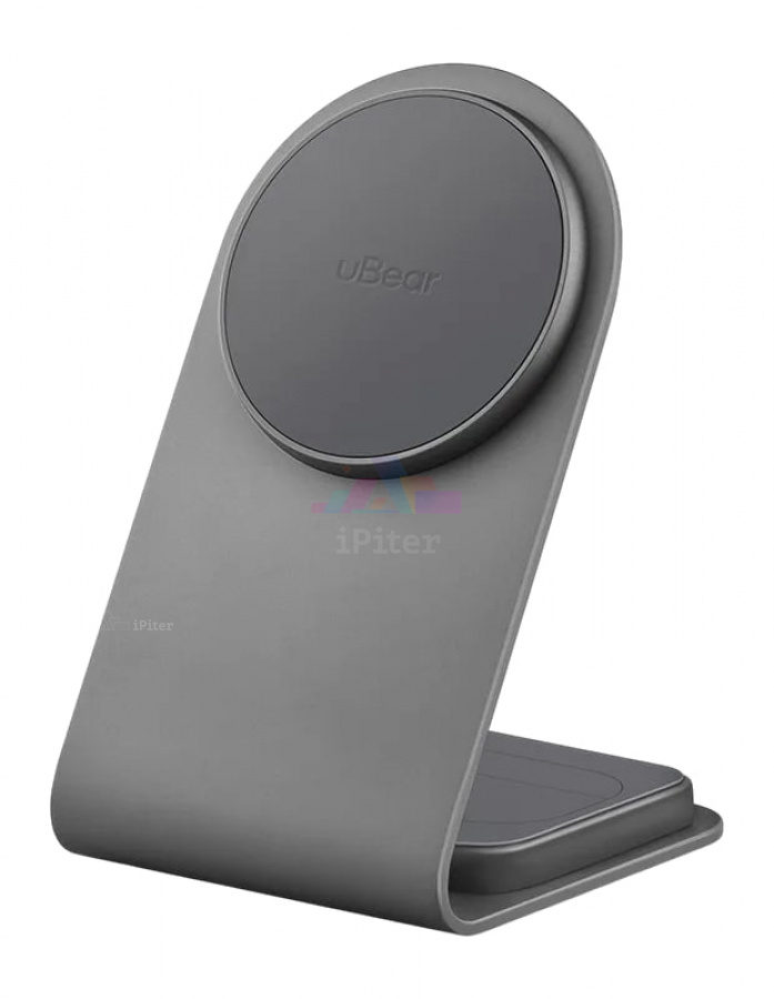 Фото Купить Беспроводная зарядка uBear Stellar Dual Wireless Charger 2-in-1 (Серый) по низкой цене в