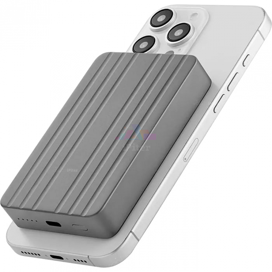 Фото Внешний аккумулятор uBear Icon MagSafe 10000 mAh (Серый), Серый